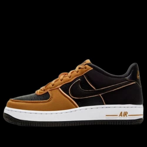 (GS) Nike Air Force 1 Low 'Black Yellow Orange'
