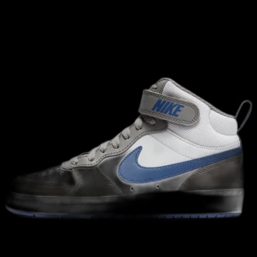 (GS) Nike Court Borough Mid 2 'Gray White Blue'