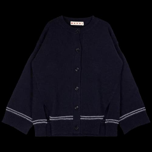 Marni Kimono Sleeve Wool Cardigan 'Light Navy'