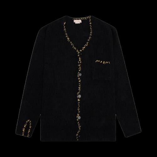 Marni Long-Sleeve V-Neck Cardigan 'Black'