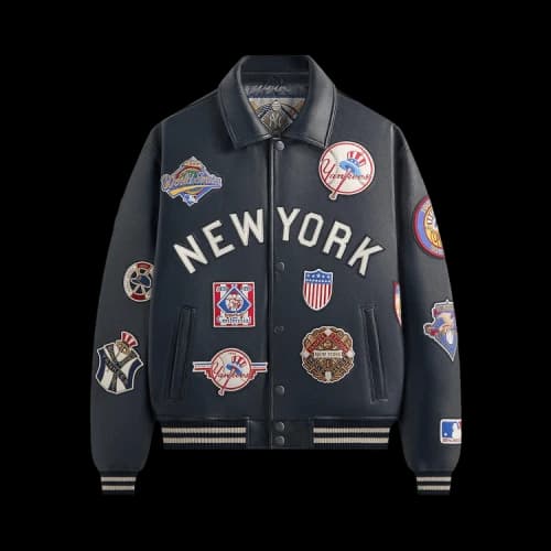Kith x Avirex For The New York Yankees Leather Jacket 'Nocturnal'