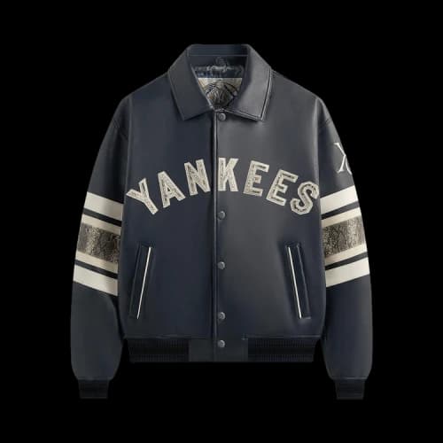 Kith x Avirex For The New York Yankees Leather Jacket 'Nocturnal / Snake'