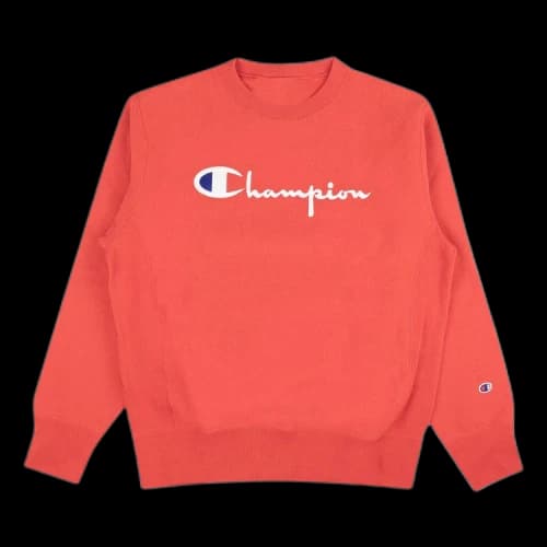 Champion Script Full Chest Logo Crewneck Sweatshirt 'Red'