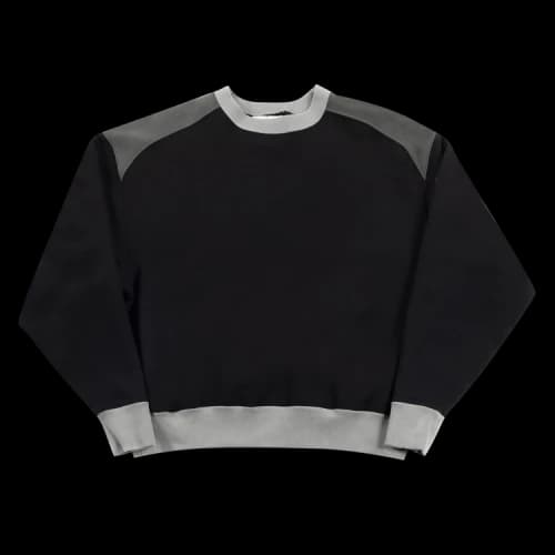 Cav Empt Panel Shoulder Heavy Crewneck 'Black'