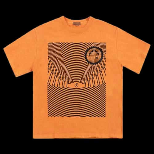Cav Empt Overdye Ziggurat Ripple Tee 'Orange'