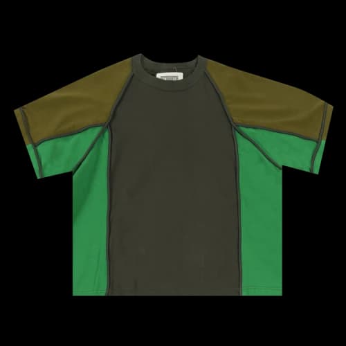 Cav Empt Paneled Heavy Big Tee 'Green'