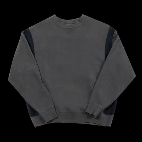 Cav Empt Overdye Side Mesh Crewneck 'Charcoal'