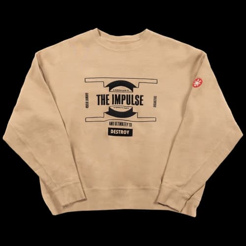 Cav Empt Overdye Impulse Crewneck 'Beige'
