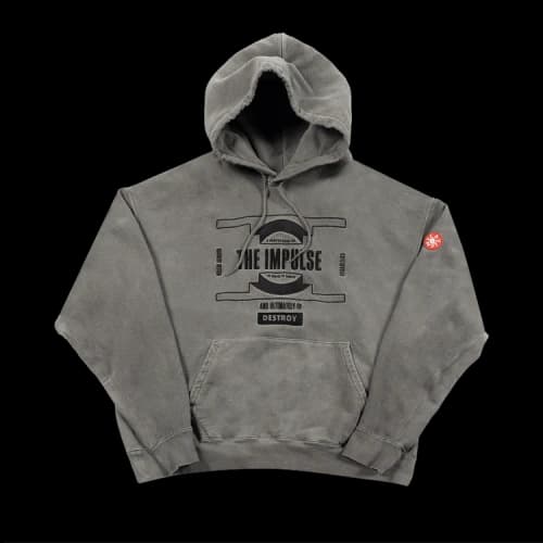 Cav Empt Overdye Impulse Heavy Hoodie 'Grey'