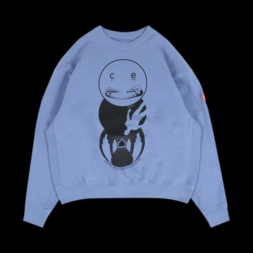 Cav Empt Overdye MD In The Present Crewneck 'Blue'