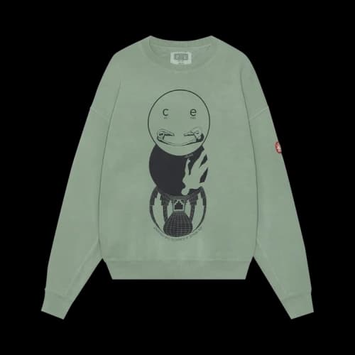 Cav Empt Overdye Md In The Present Crewneck 'Green'