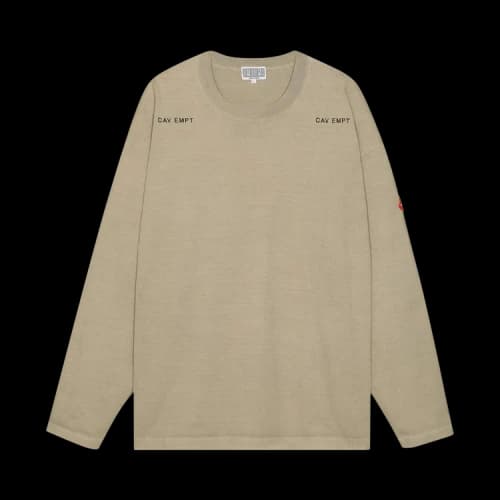 Cav Empt Overdye Ornament Heavy Long-Sleeve T-Shirt 'Beige'