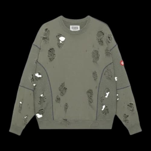 Cav Empt Plague Wide Rib Cut Crewneck 'Green'