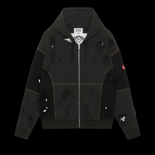 Cav Empt Plague Wide Rib Cut Zip Hoodie 'Black'