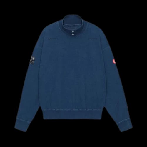 Cav Empt Overdye PQ Open Mockneck 'Navy'