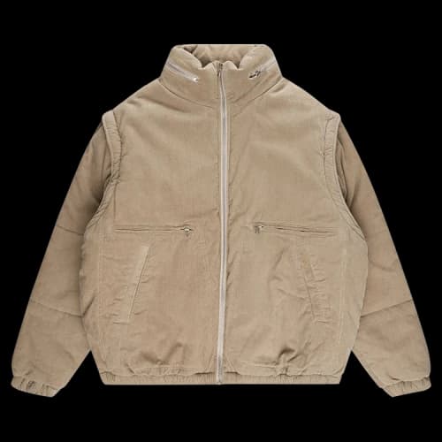 Cav Empt Detach-Sleeve Cord Bomber Jacket 'Beige'