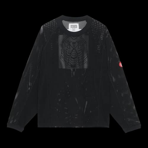 Cav Empt Mesh Raglan Long-Sleeve Tee 'Black'