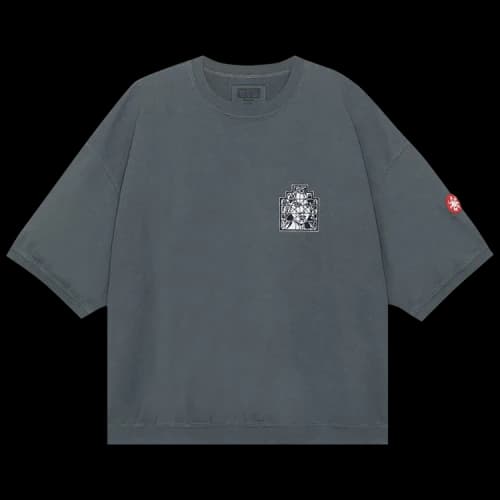 Cav Empt Overdye Zig Patch Short-Sleeve Crewneck 'Charcoal'