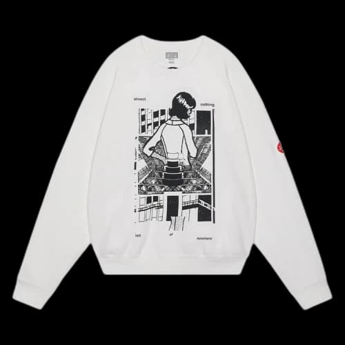 Cav Empt Washed MD Nothing Crewneck Sweatshirt 'White'