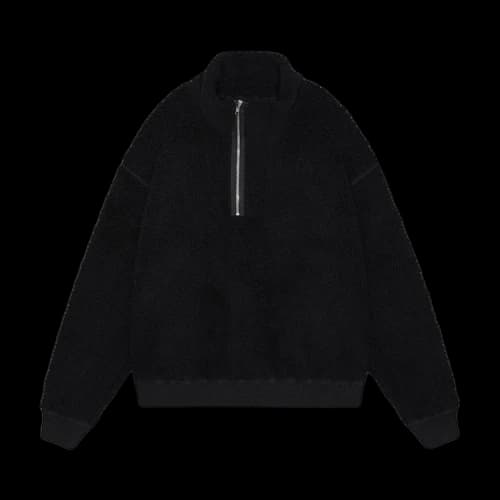Cav Empt Heavy Wool Boa Half Zip Fleece Jacket 'Black'