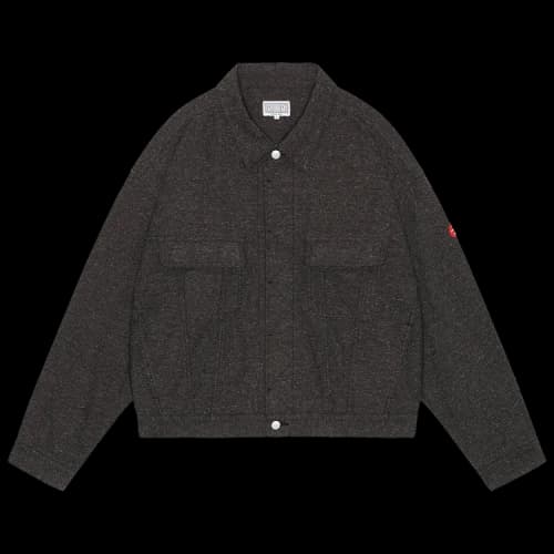 Cav Empt Casual Nep Twill Trucker Jacket 'Charcoal'