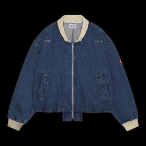 Cav Empt Washed Denim Zip Jacket 'Indigo'