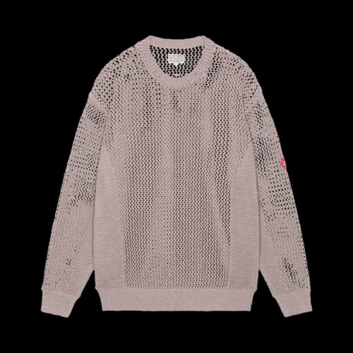 Cav Empt Side Rib Loose Net Knit Sweater 'Beige'