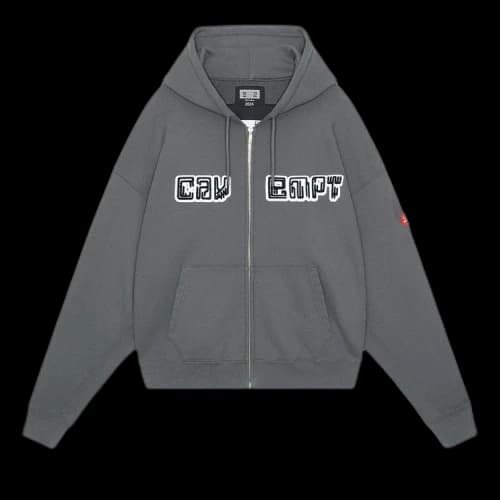 Cav Empt Embroidery Zip Hoodie 'Charcoal'