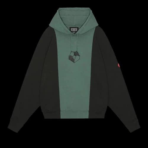 Cav Empt Paneled Two Tone Hoodie 'Green'