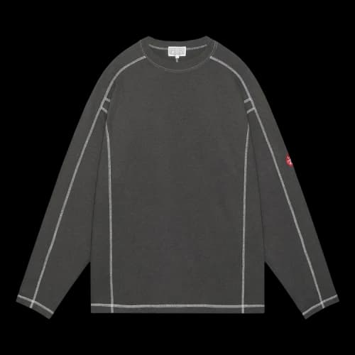 Cav Empt Crewneck Double Knit Long-Sleeve T-Shirt 'Charcoal'