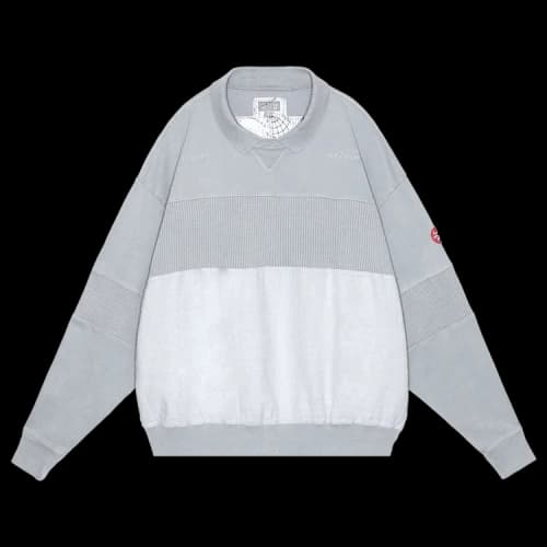 Cav Empt Overdye Collared Light Crew Sweatshirt 'Grey'