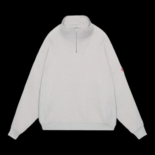 Cav Empt Layered Gauze Half Zip Sweatshirt 'Grey'
