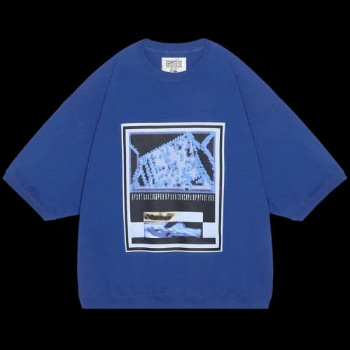 Cav Empt As Raytracing Short-Sleeve Crewneck 'Navy'