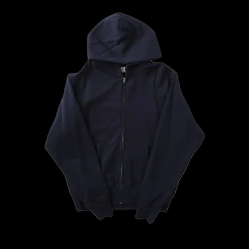 Les Tien Cropped Zip Hoodie 'Navy'