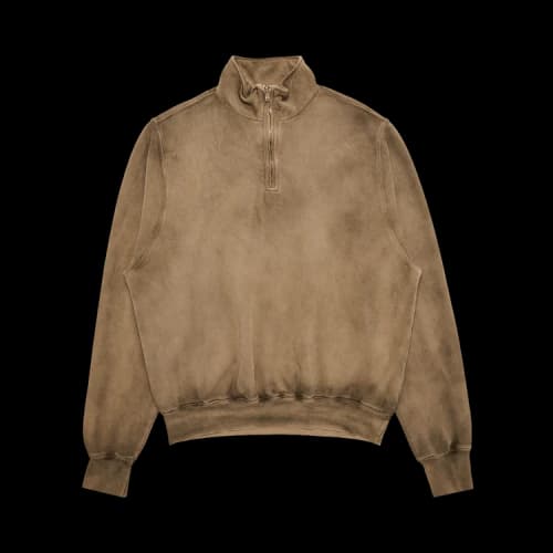 Les Tien Heavyweight Half Zip Yacht Pullover 'Roebuck Oil'