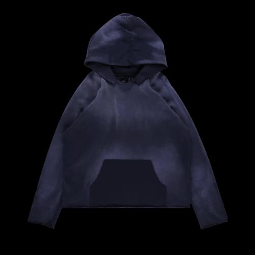 Les Tien Heavyweight Raw Raglan Hoodie 'Vintage Navy'