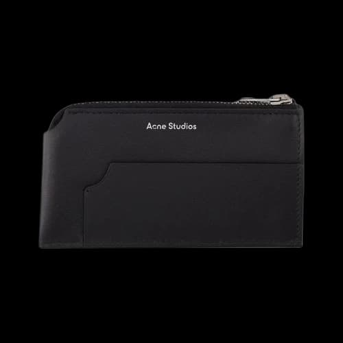 Acne Studios Leather Zip Wallet 'Black'