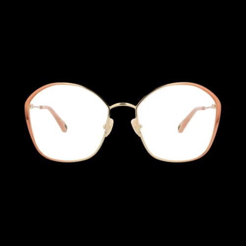 Chloé Round Frame Metal Optical Frames 'Nude/Transparent'