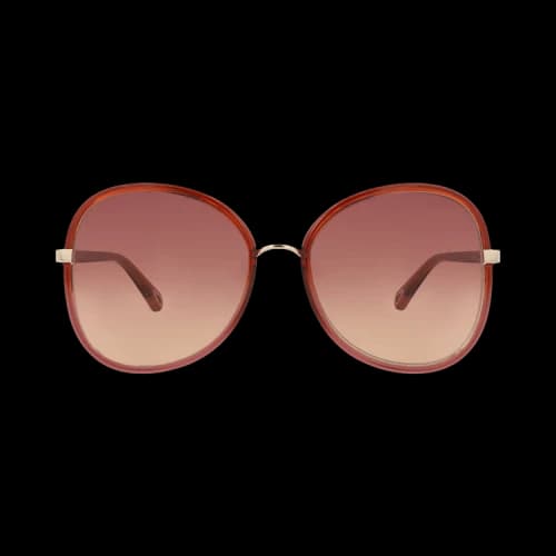 Chloé Round Frame Bio Injection Sunglasses 'Red'