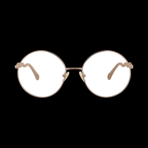 Chloé Round Metal Optical Frames 'Beige/Brown'