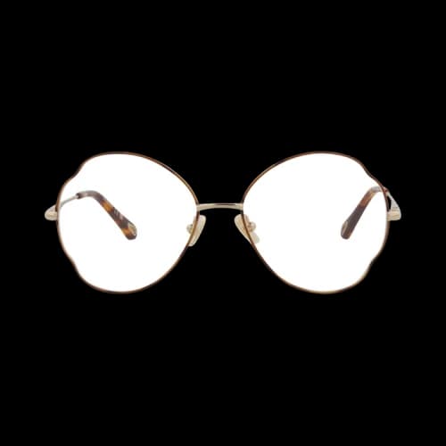 Chloé Round Frame Metal Optical Frames 'Havana/Gold/Transparent'