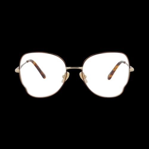 Chloé Round Frame Metal Optical Frames 'Havana/Gold/Transparent'