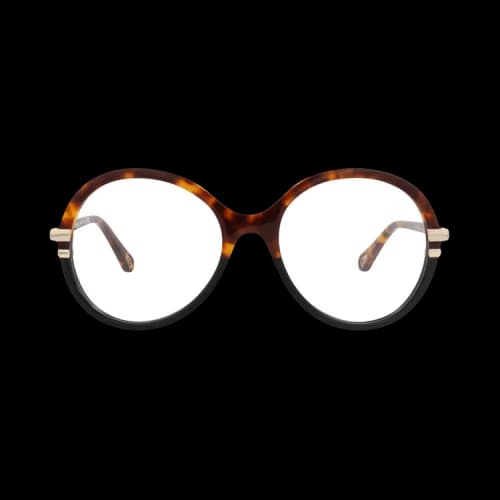 Chloé Round-Frame Bio Acetate Optical Frames 'Havana/Transparent'