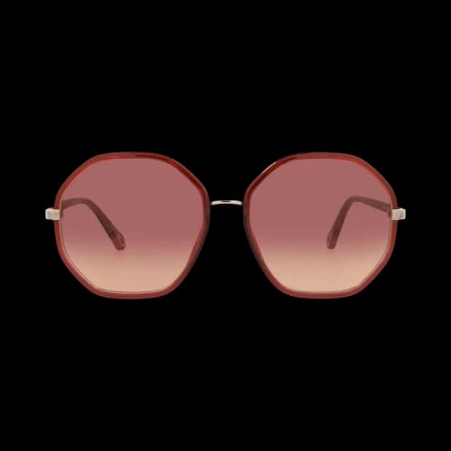 Chloé Round-Frame Bio Injection Sunglasses 'Red'