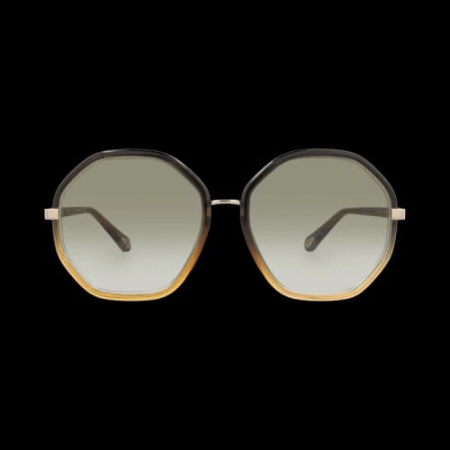Chloé Round-Frame Bio Injection Sunglasses 'Black/Grey/Brown'