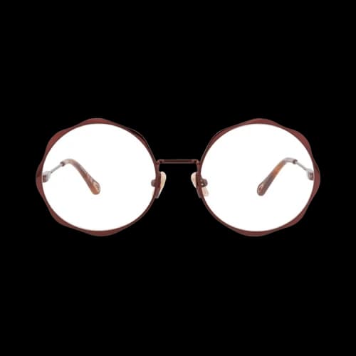 Chloé Round Frame Metal Optical Frames 'Brown/Transparent'