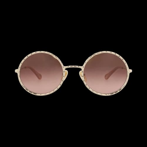 Chloé Round-Frame Metal Sunglasses 'Gold/Copper'