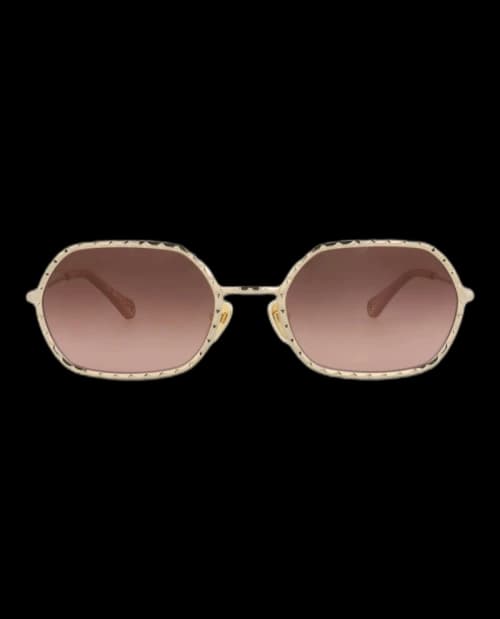 Chloe Round-Frame Metal Sunglasses Gold Gold Copper (CH0231S-30015143-002)