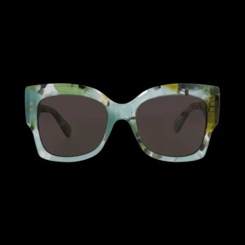 Chloé Square Frame Recycled Acetate Sunglasses 'Green/Grey'