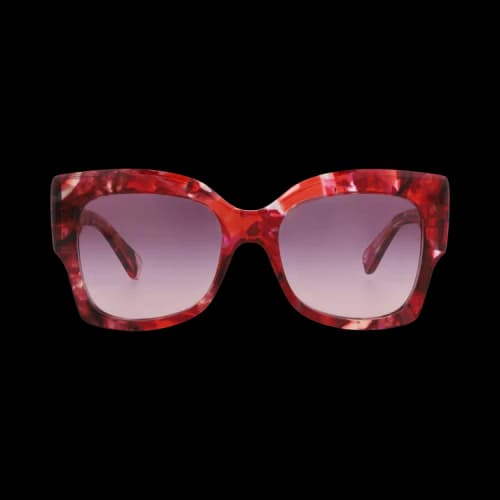 Chloé Square Frame Recycled Acetate Sunglasses 'Red/Violet'
